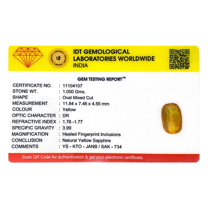 Yellow Sapphire - 5 Carat