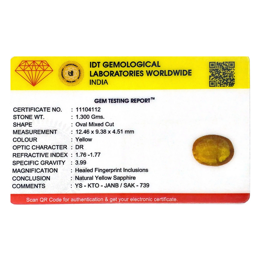 Yellow Sapphire - 6.5 Carat
