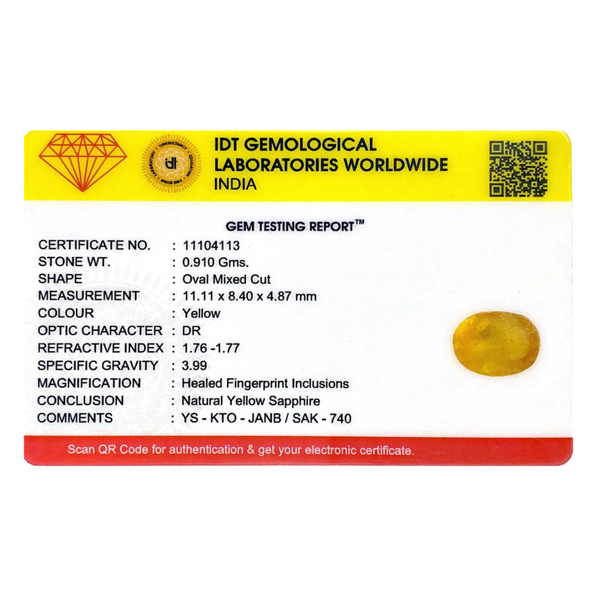 Yellow Sapphire - 4.55 Carat