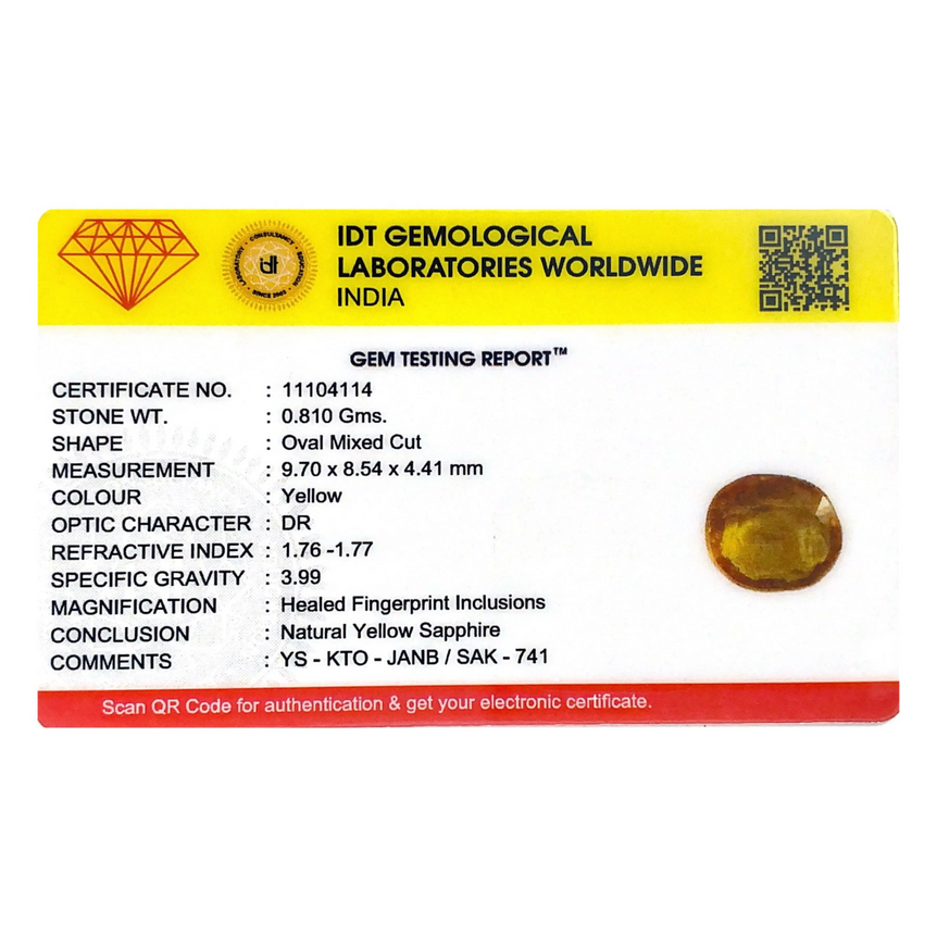 Yellow Sapphire - 4.05 Carat