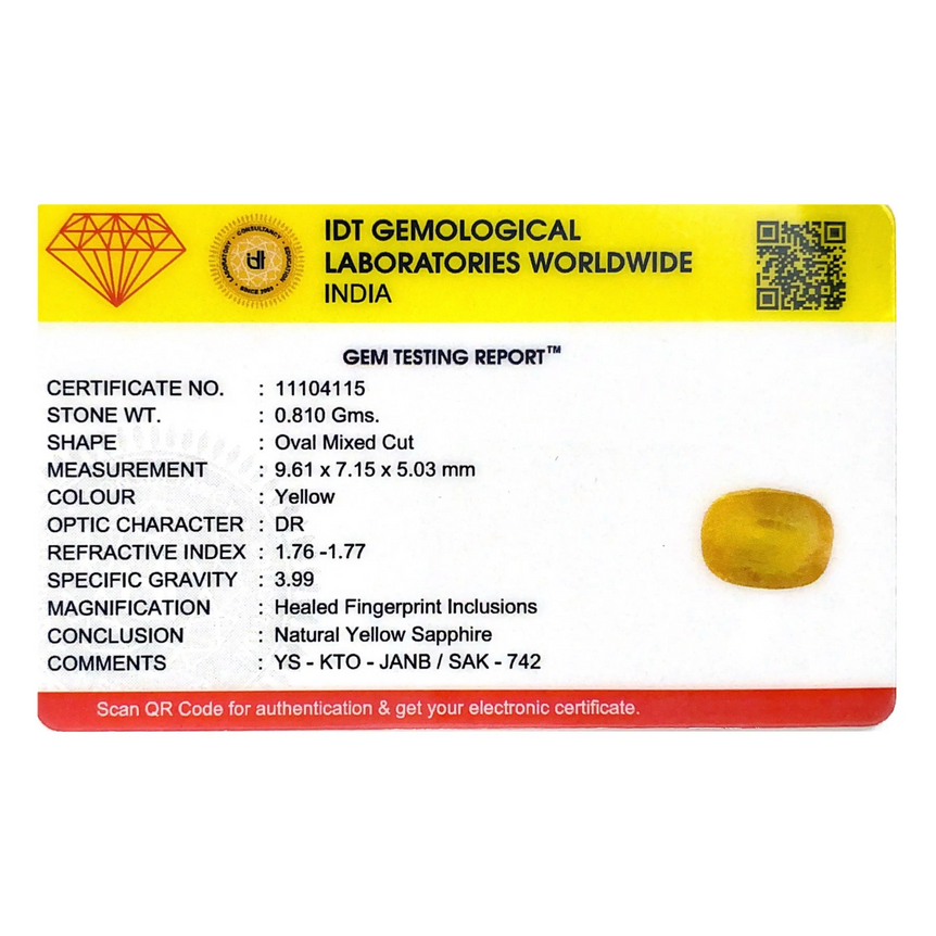 Yellow Sapphire - 4.05 Carat