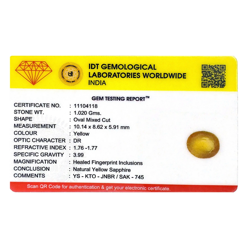 Yellow Sapphire - 5.1 Carat