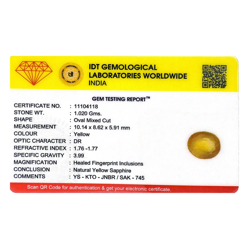 Yellow Sapphire - 5.1 Carat