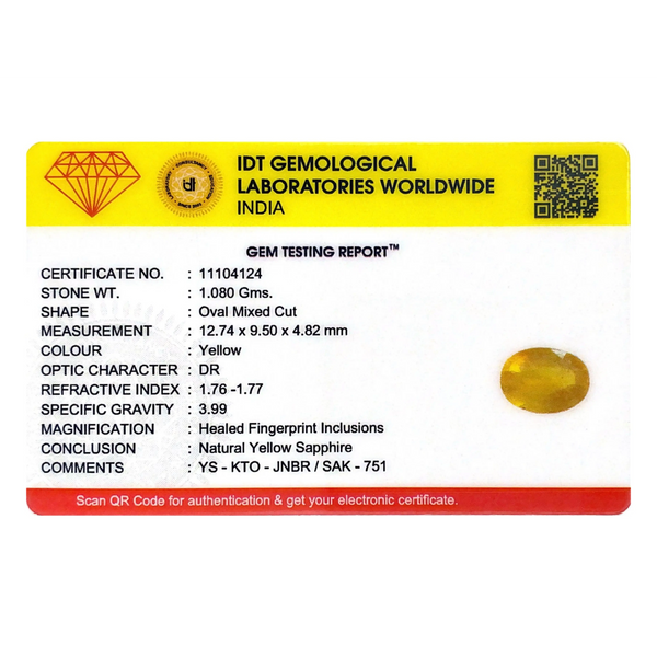 Yellow Sapphire - 5.4 Carat