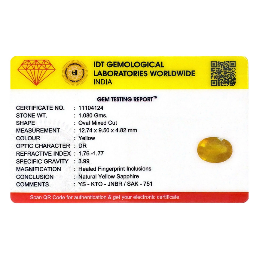 Yellow Sapphire - 5.4 Carat