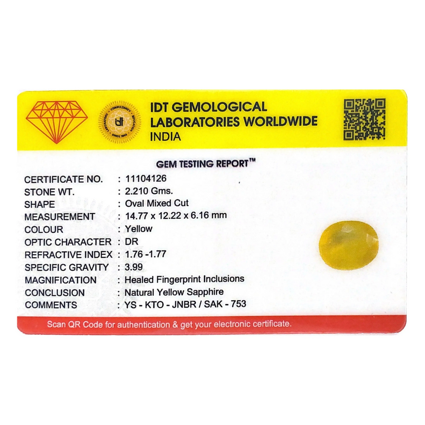 Yellow Sapphire - 11.05 Carat