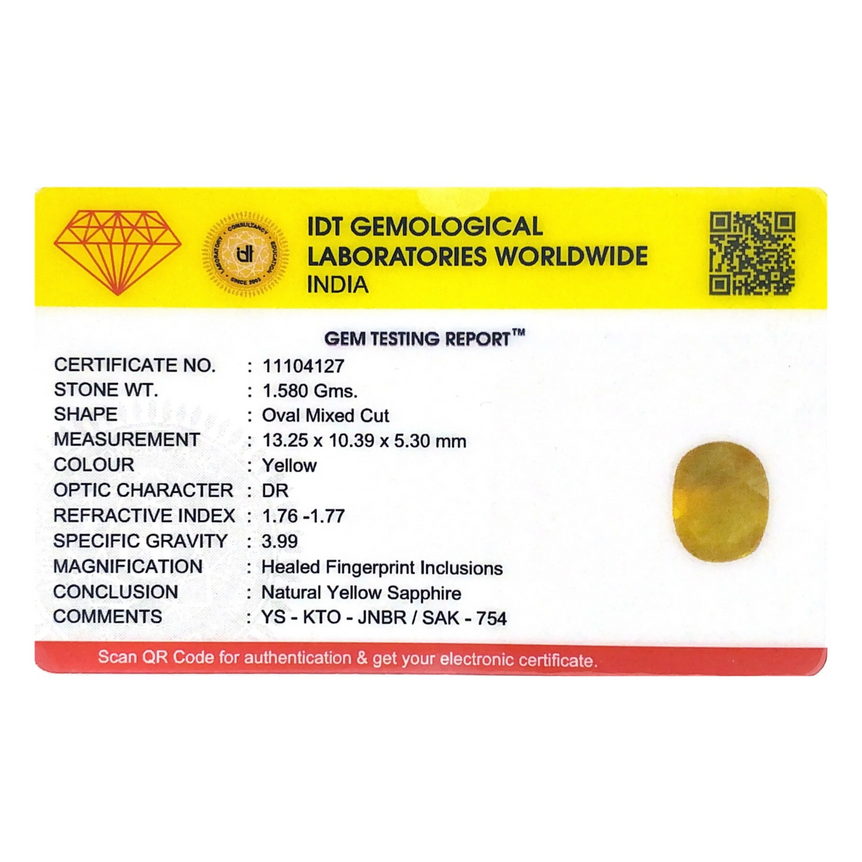 Yellow Sapphire - 7.9 Carat