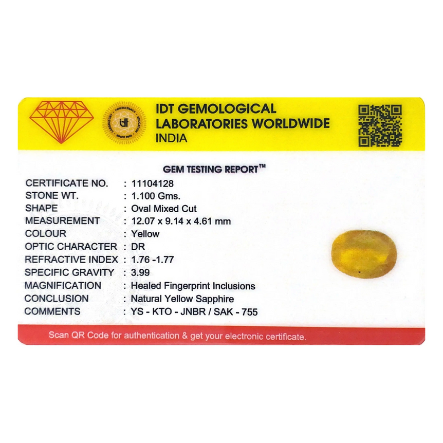 Yellow Sapphire - 5.5 Carat