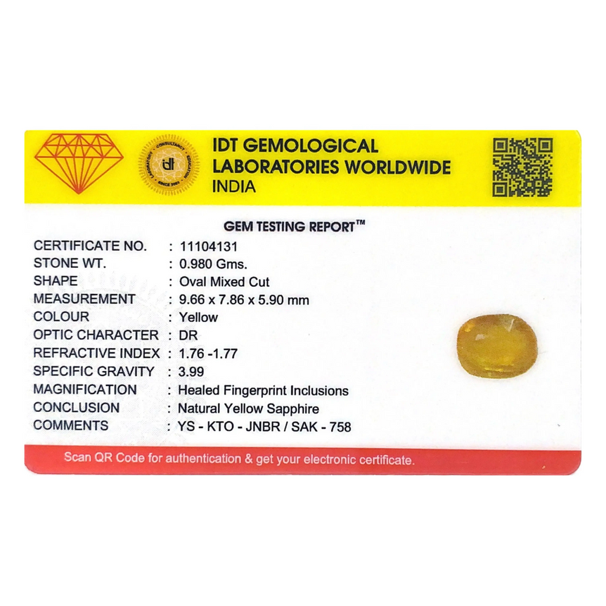Yellow Sapphire - 4.9 Carat