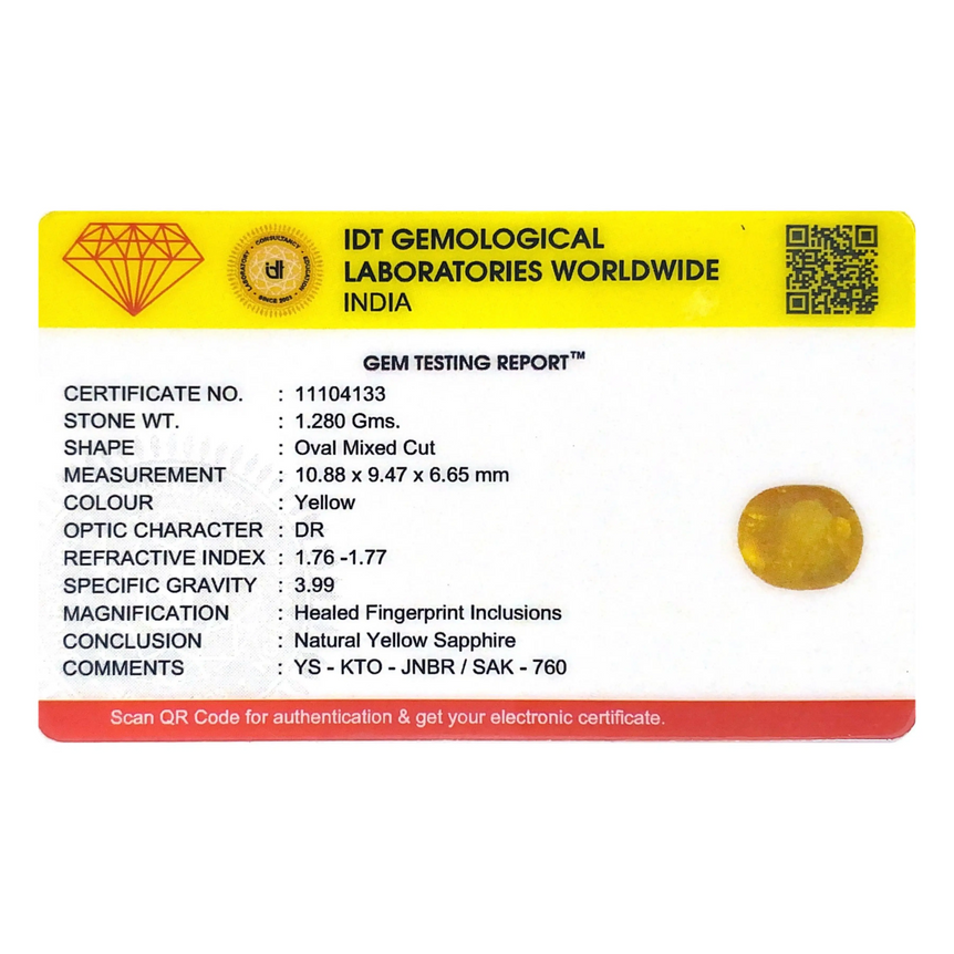 Yellow Sapphire - 6.4 Carat