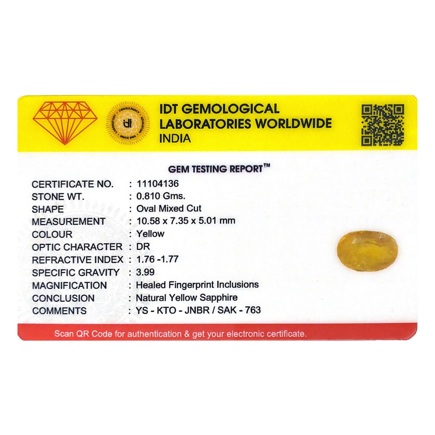Yellow Sapphire - 4.05 Carat