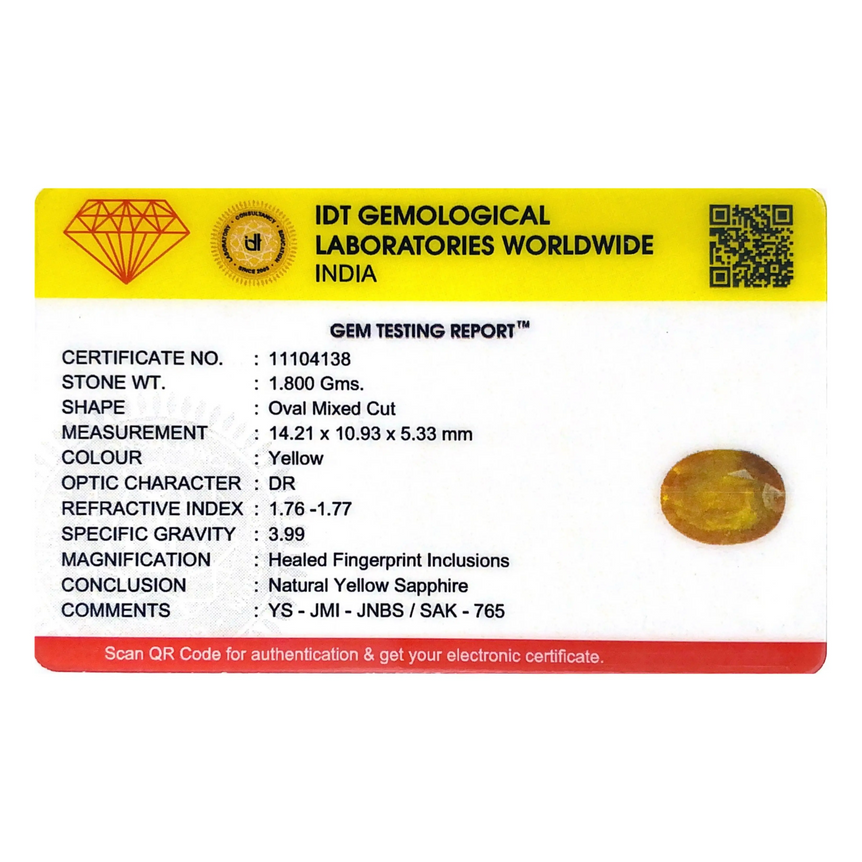 Yellow Sapphire - 9 Carat