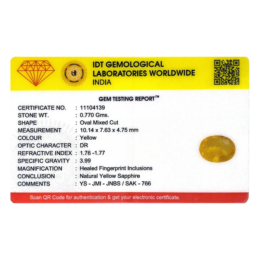 Yellow Sapphire - 3.85 Carat