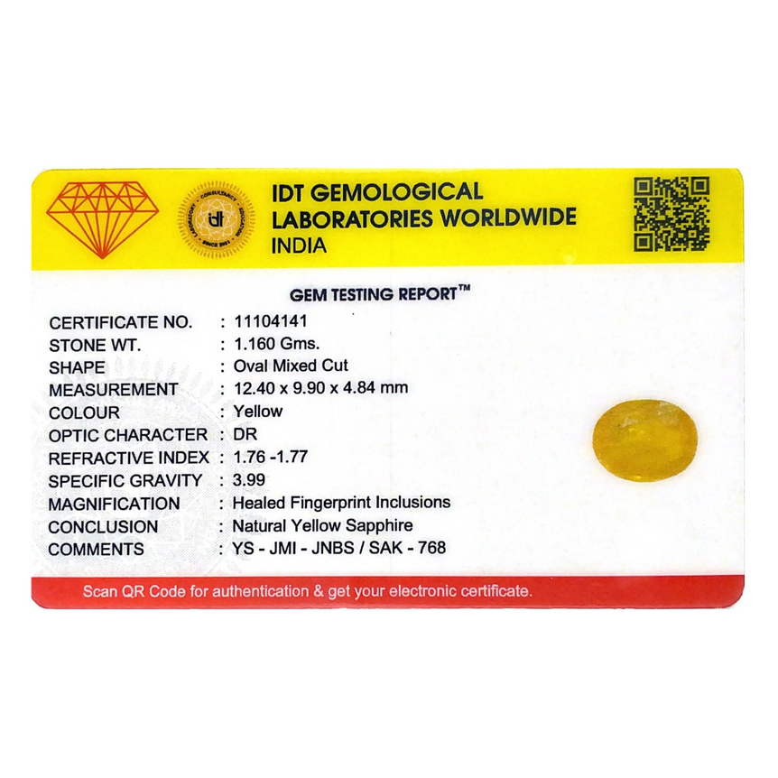 Yellow Sapphire - 5.8 Carat