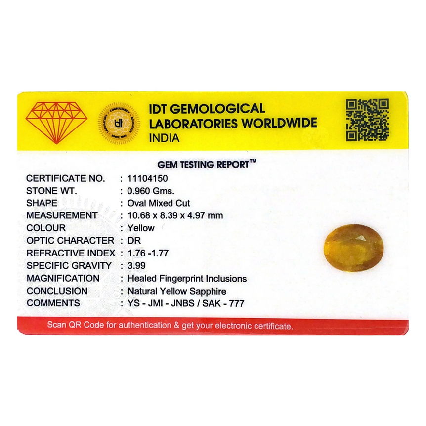 Yellow Sapphire - 4.8 Carat