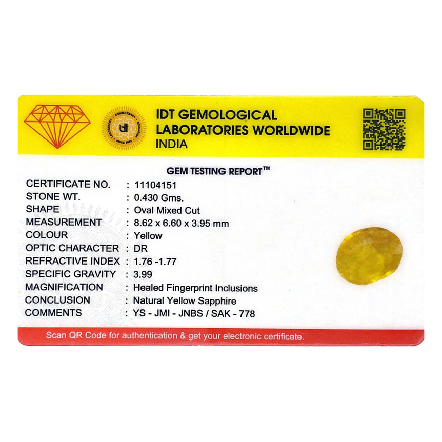 Yellow Sapphire - 2.15 Carat