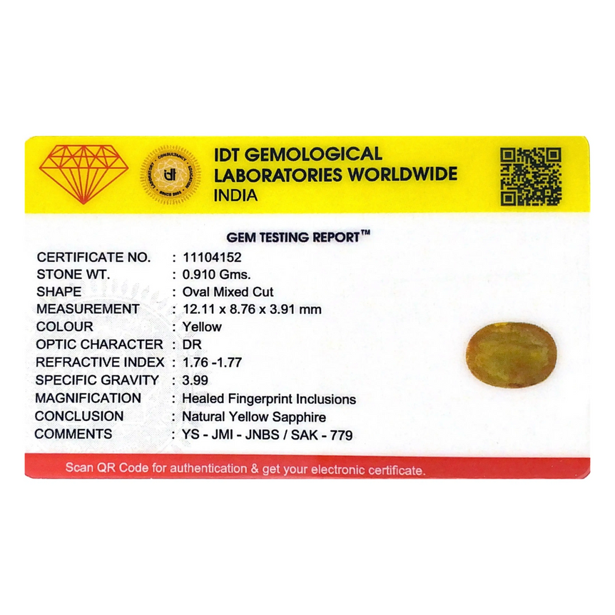 Yellow Sapphire - 4.55 Carat