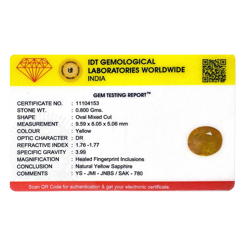 Yellow Sapphire - 4 Carat