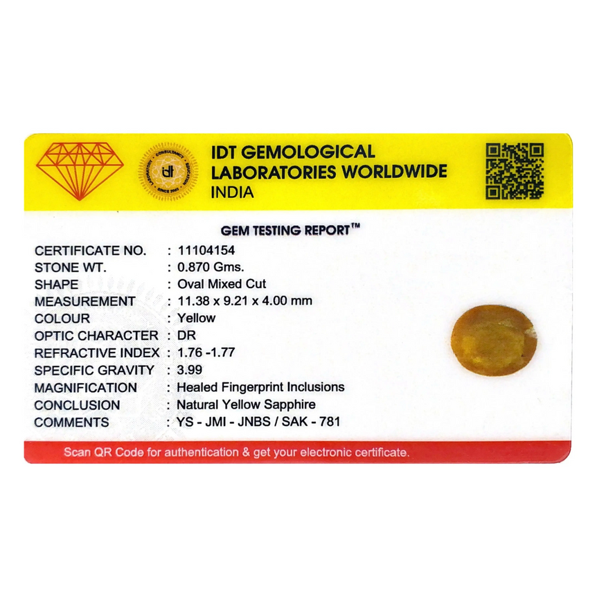 Yellow Sapphire - 4.35 Carat