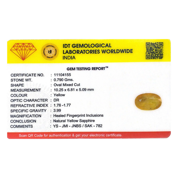 Yellow Sapphire - 3.95 Carat