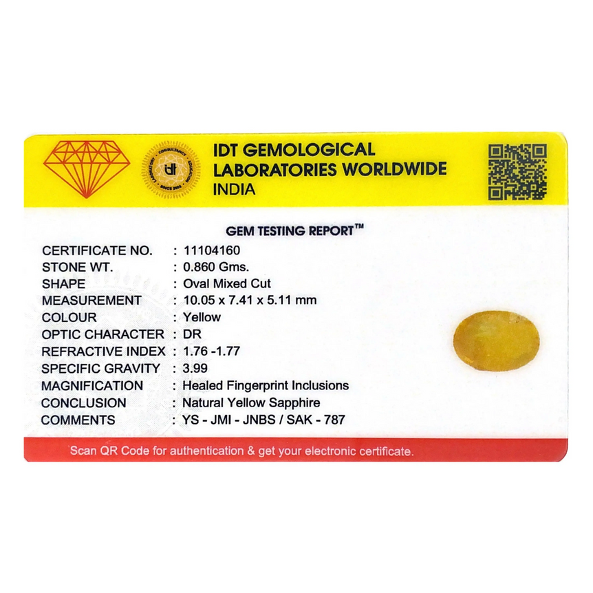 Yellow Sapphire - 4.3 Carat