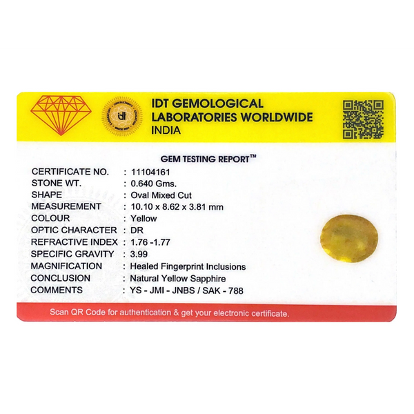 Yellow Sapphire - 3.2 Carat
