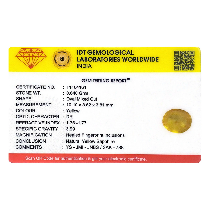 Yellow Sapphire - 3.2 Carat