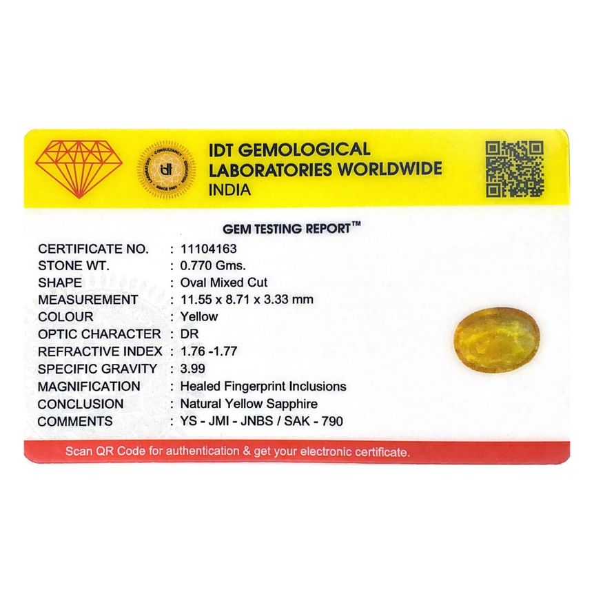 Yellow Sapphire - 3.85 Carat