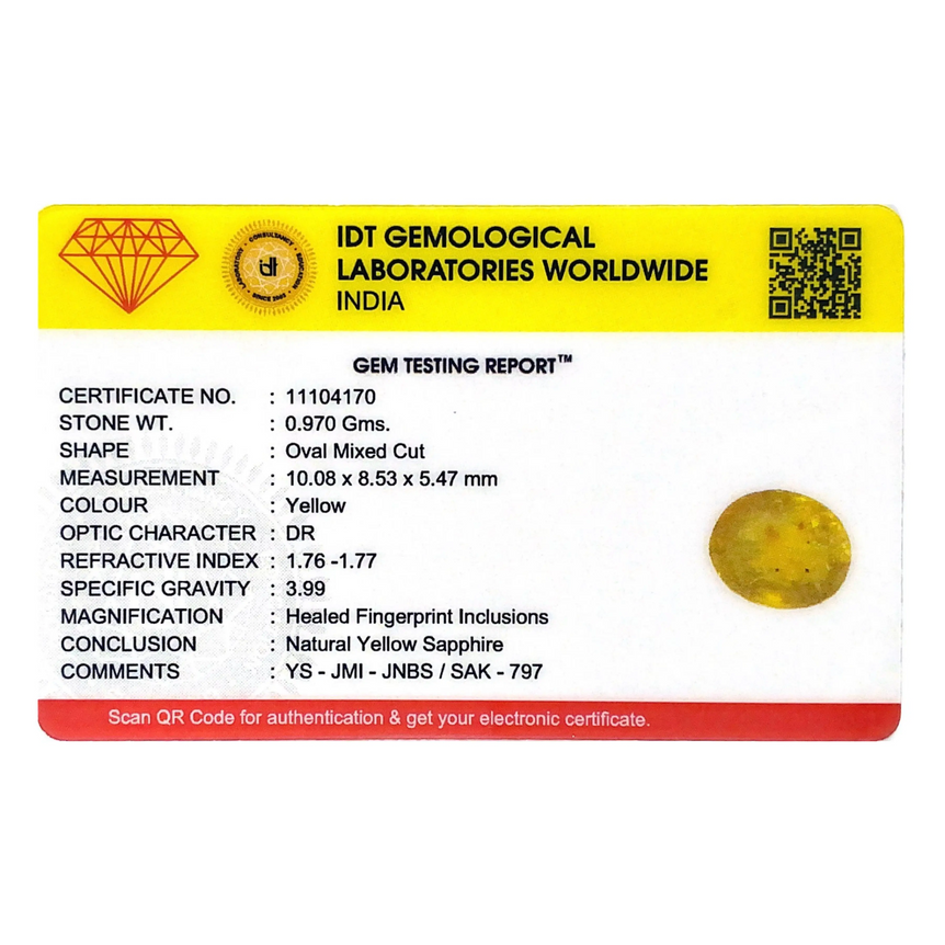 Yellow Sapphire - 4.85 Carat