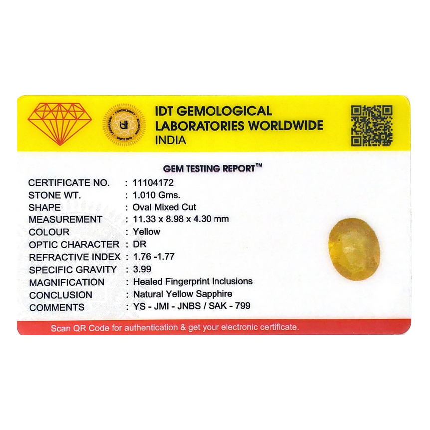 Yellow Sapphire - 5.05 Carat