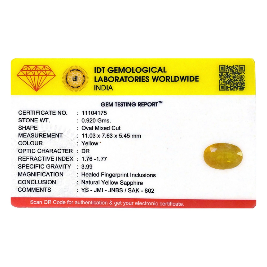 Yellow Sapphire - 4.6 Carat