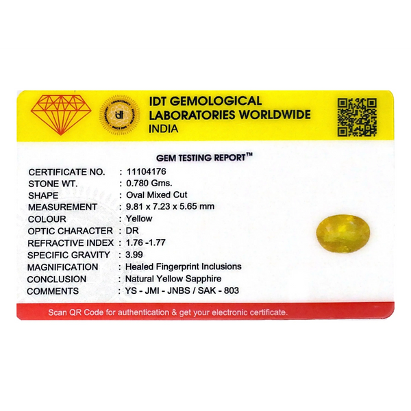 Yellow Sapphire - 3.9 Carat