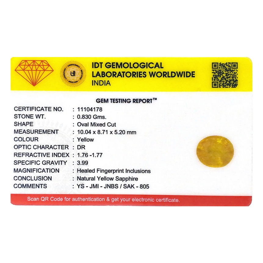 Yellow Sapphire - 4.15 Carat