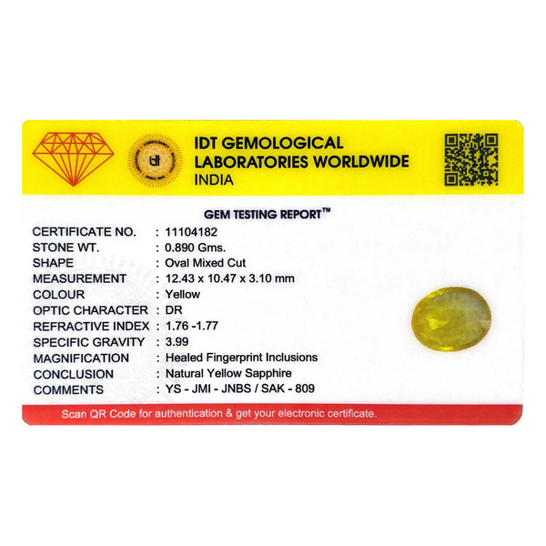 Yellow Sapphire - 4.45 Carat