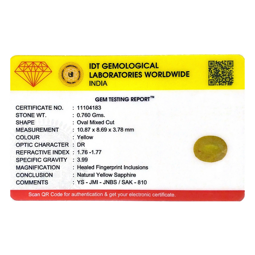 Yellow Sapphire - 3.8 Carat