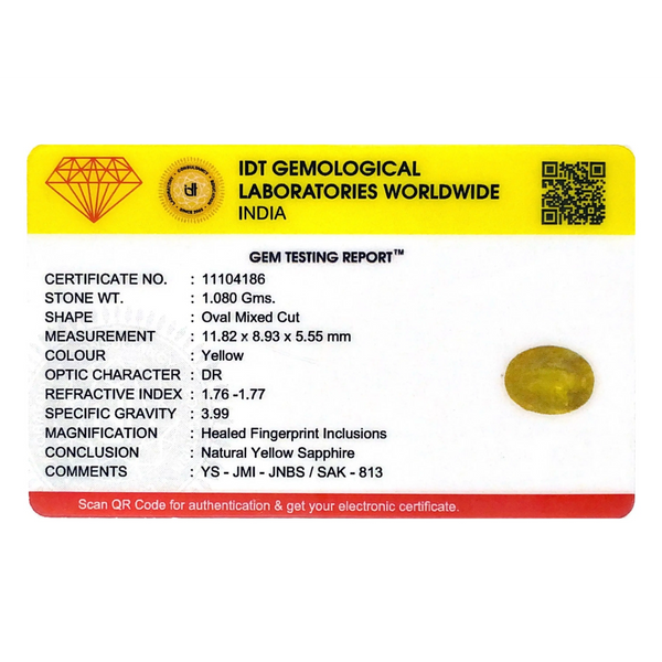 Yellow Sapphire - 5.4 Carat