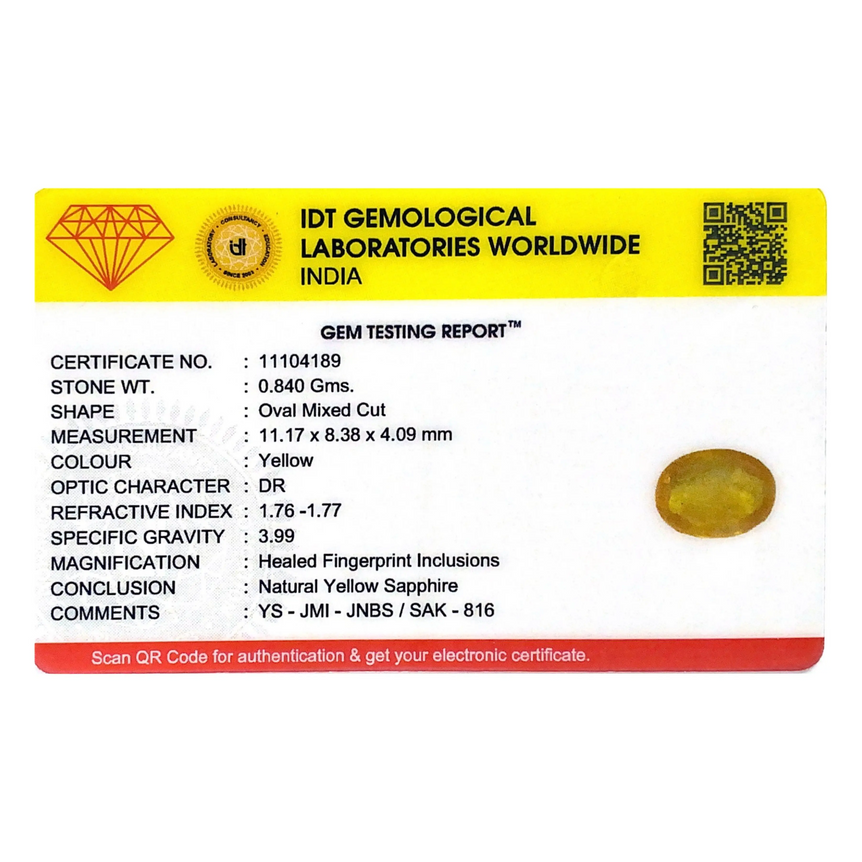 Yellow Sapphire - 4.2 Carat