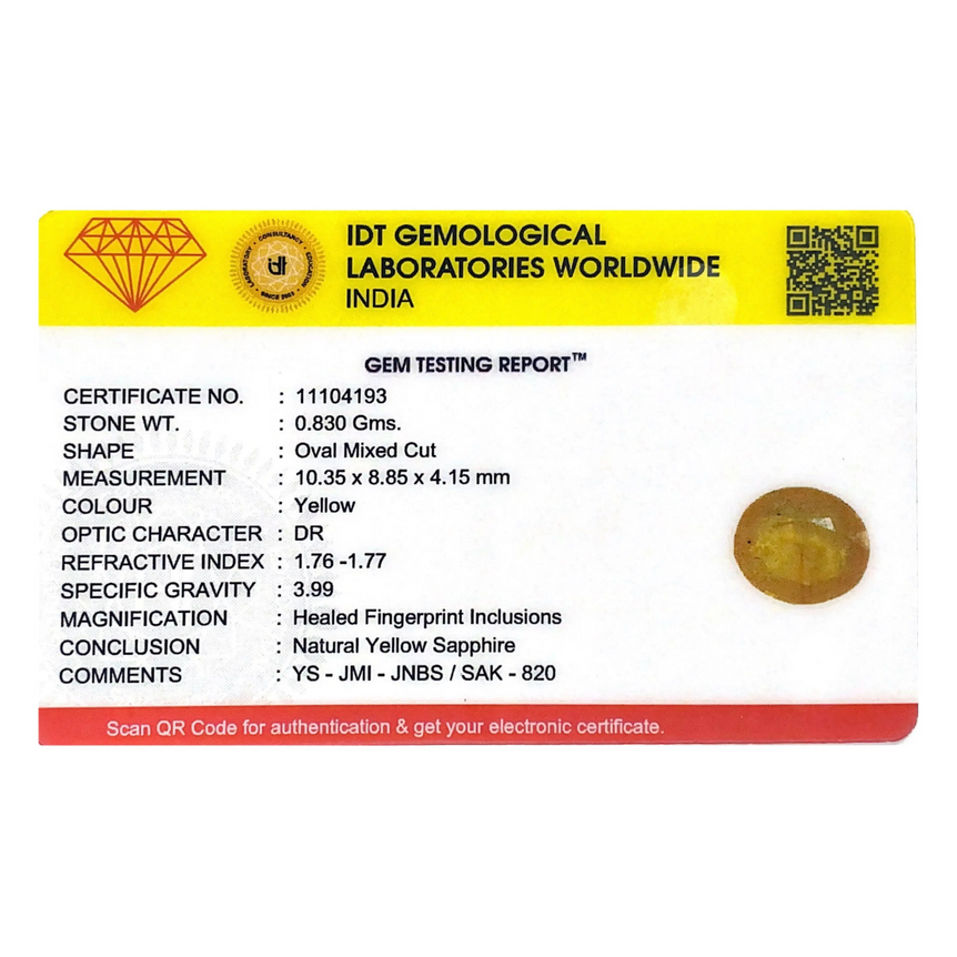 Yellow Sapphire - 4.15 Carat