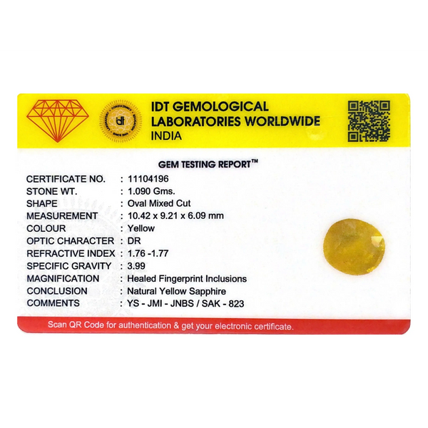 Yellow Sapphire - 5.45 Carat