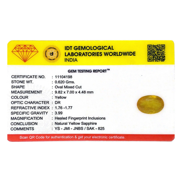 Yellow Sapphire - 3.1 Carat