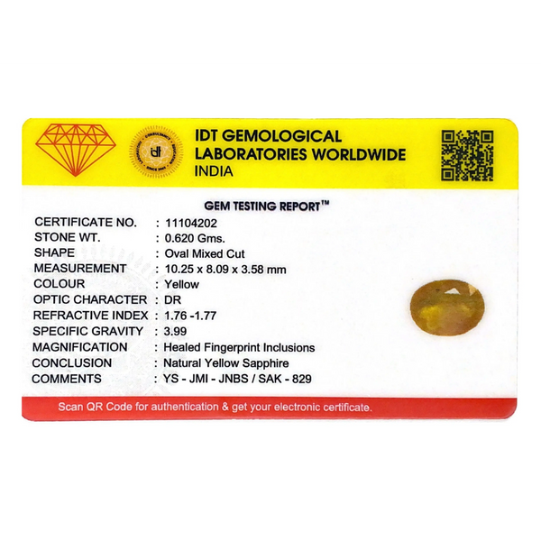 Yellow Sapphire - 3.1 Carat