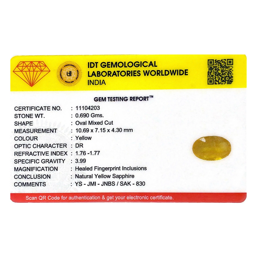 Yellow Sapphire - 3.45 Carat