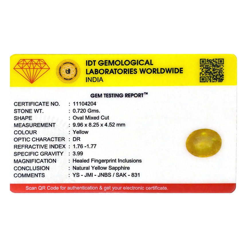 Yellow Sapphire - 3.6 Carat