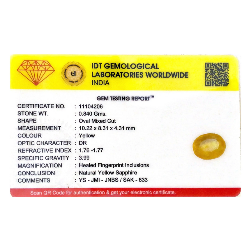 Yellow Sapphire - 4.2 Carat