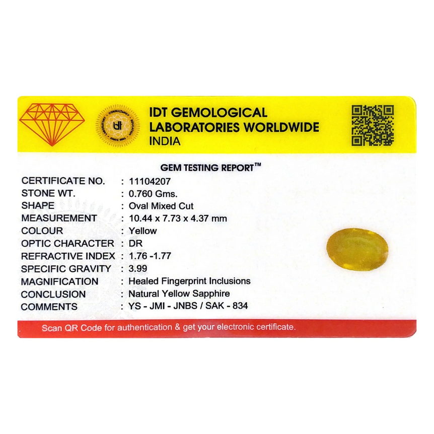 Yellow Sapphire - 3.8 Carat