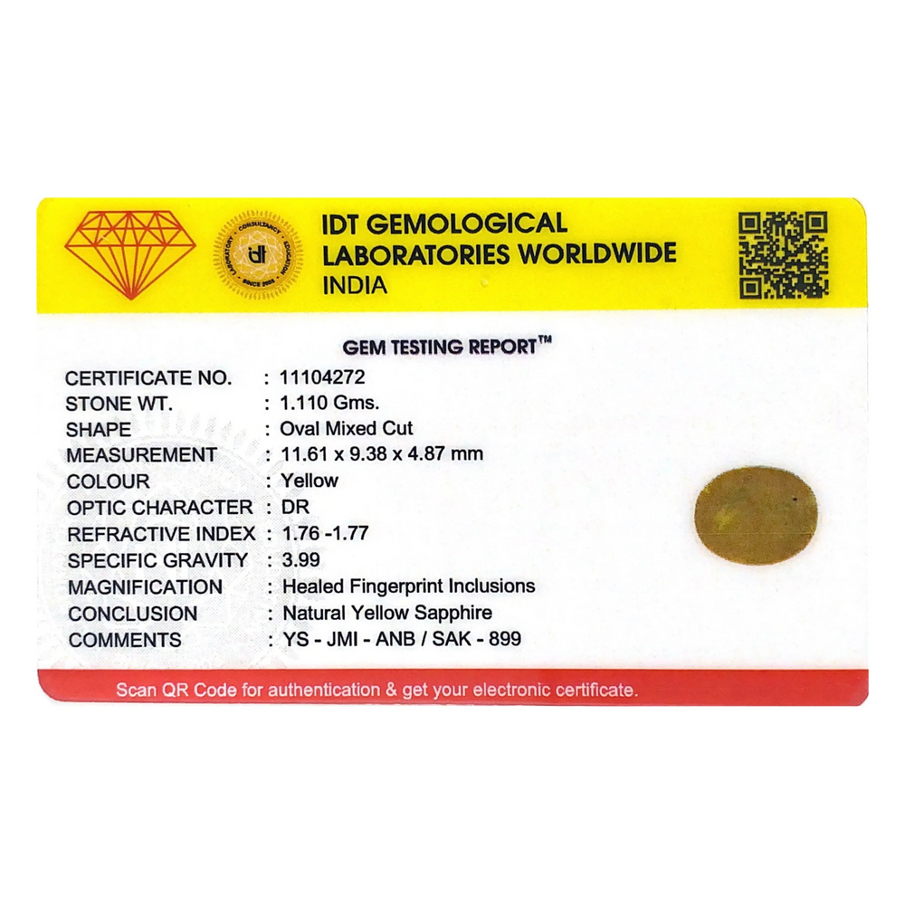 Yellow Sapphire - 5.55 Carat