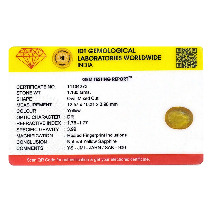 Yellow Sapphire - 5.65 Carat