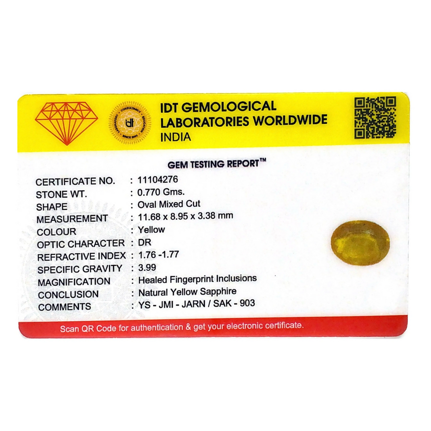 Yellow Sapphire - 3.85 Carat