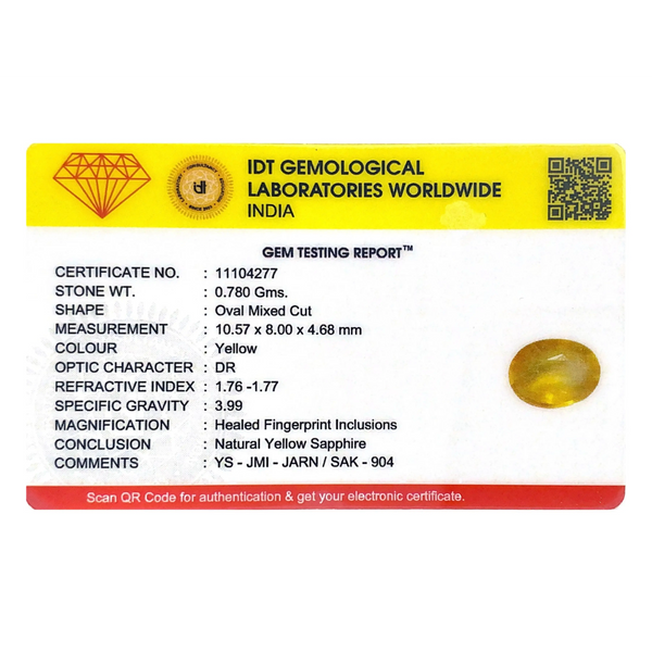 Yellow Sapphire - 3.9 Carat
