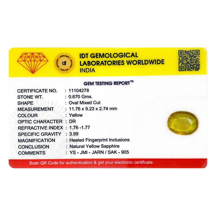 Yellow Sapphire - 3.35 Carat